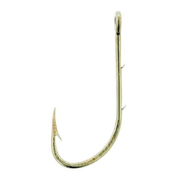Eagle Claw Eagle Claw 186A-8 Baitholder 2 Slices Offset Hook; Bronze - Size 8 186A-8